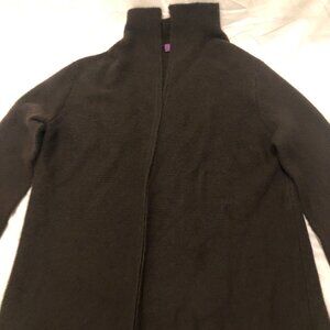 Asha Brand Brown 100% Cashmere Women's Open Front Knit Cardigan Sweater Medium